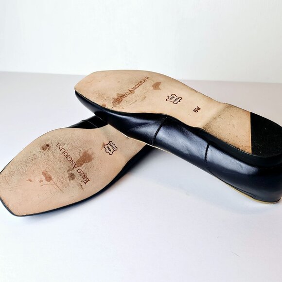 Vintage Enzo Angiolini Ealamel Blue Gold White Metallic Star Flats, 8W - Picture 8 of 10